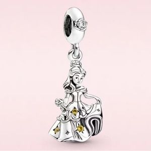 NWOT Disney Beauty & the Beast Dancing Belle Dangle Charms Sterling Silver 925